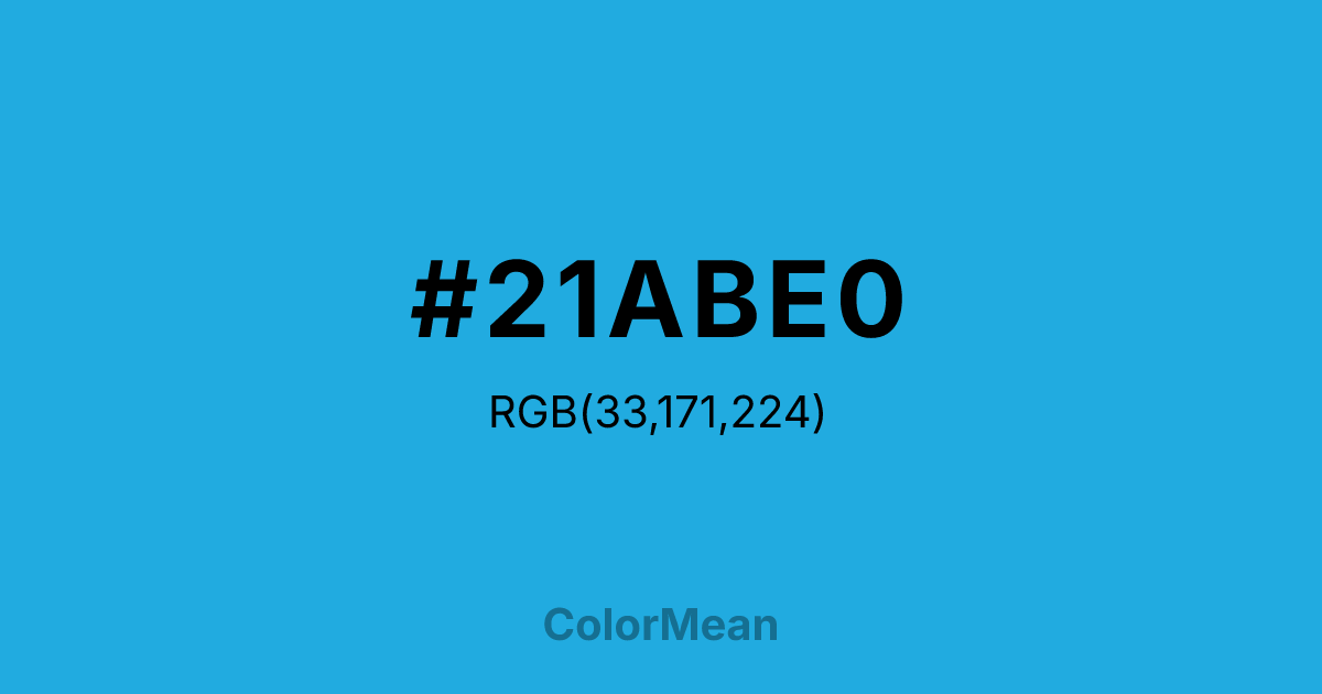 #21ABE0 color swatch