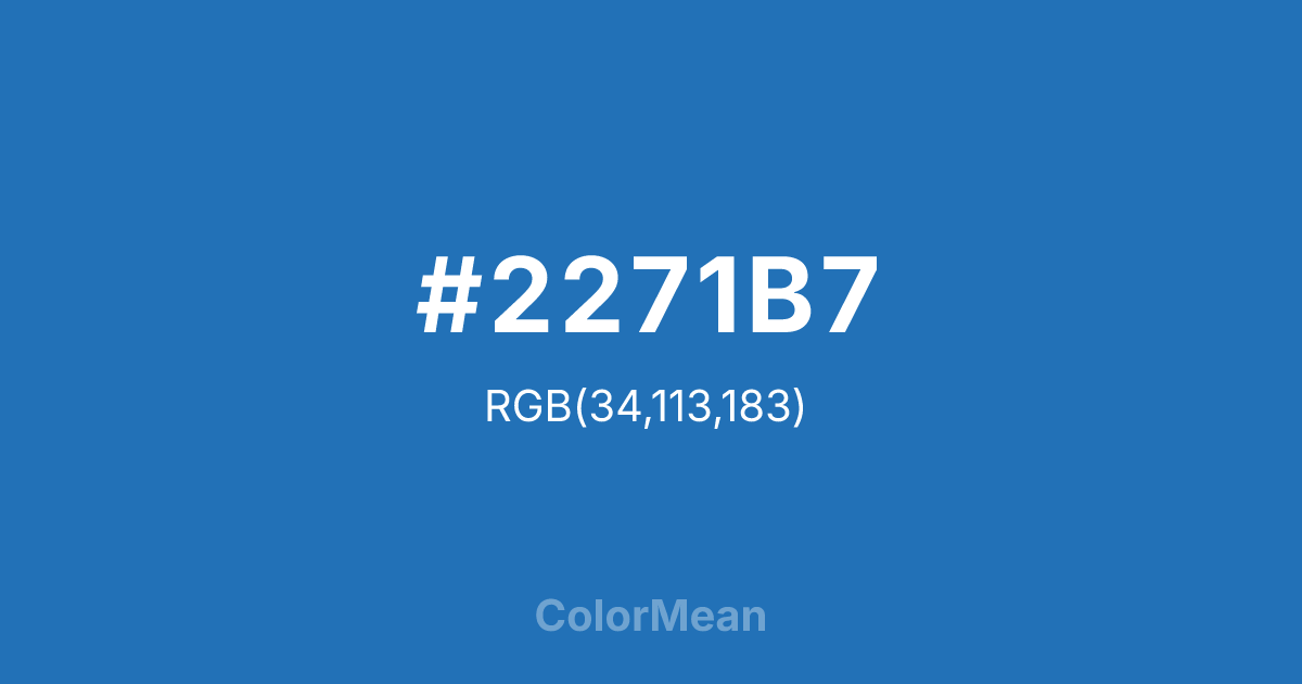 #2271B7 color swatch
