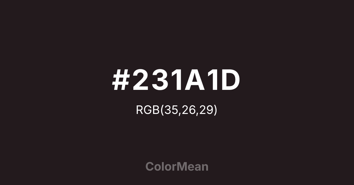 #231A1D color swatch