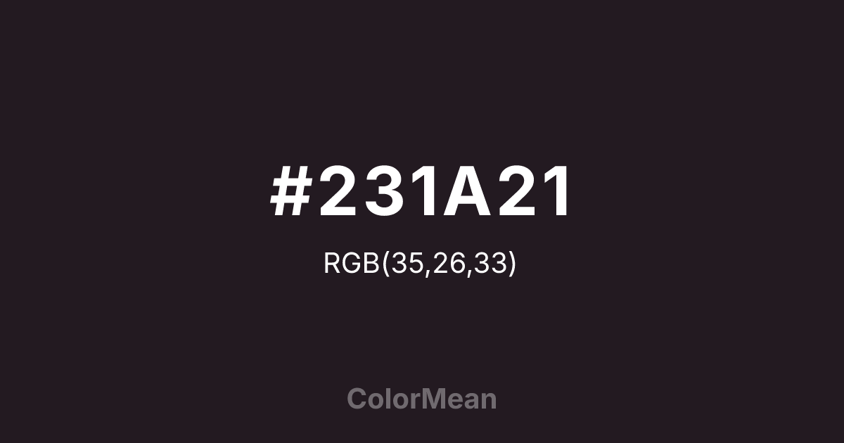 #231A21 color swatch