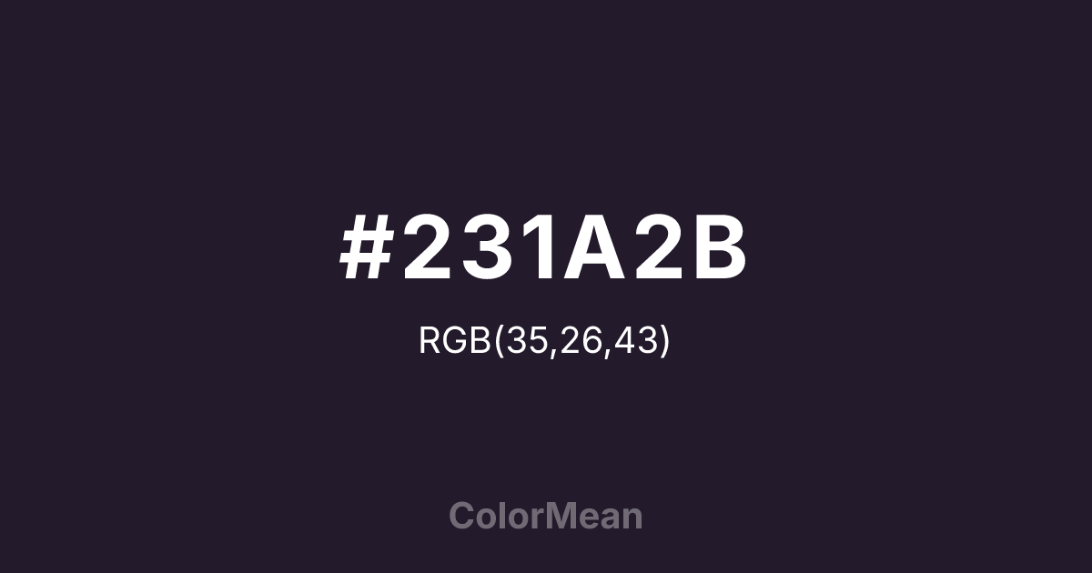 #231A2B color swatch