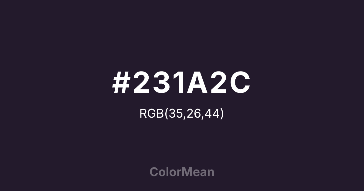 #231A2C color swatch