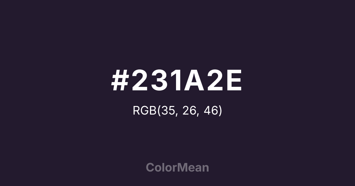 #231A2E color swatch