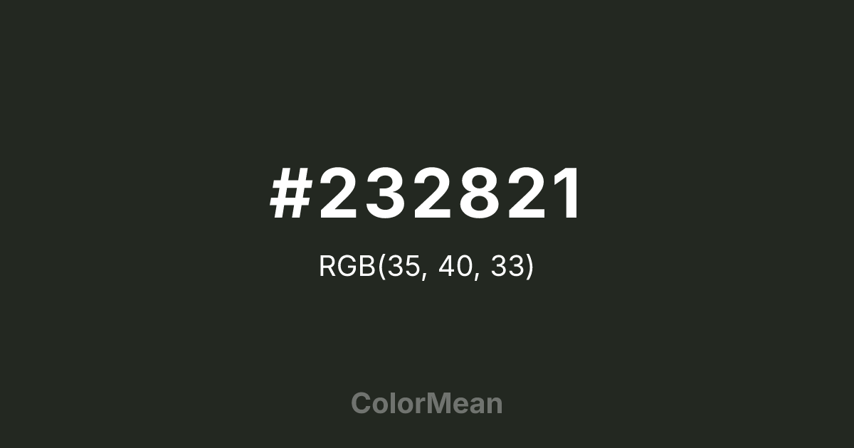 #232821 color swatch