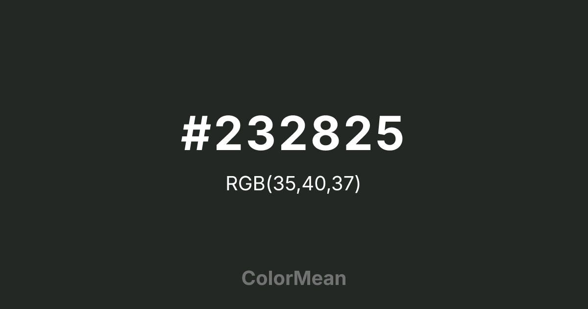 #232825 color swatch