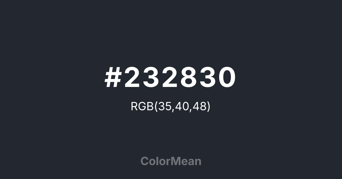 #232830 color swatch