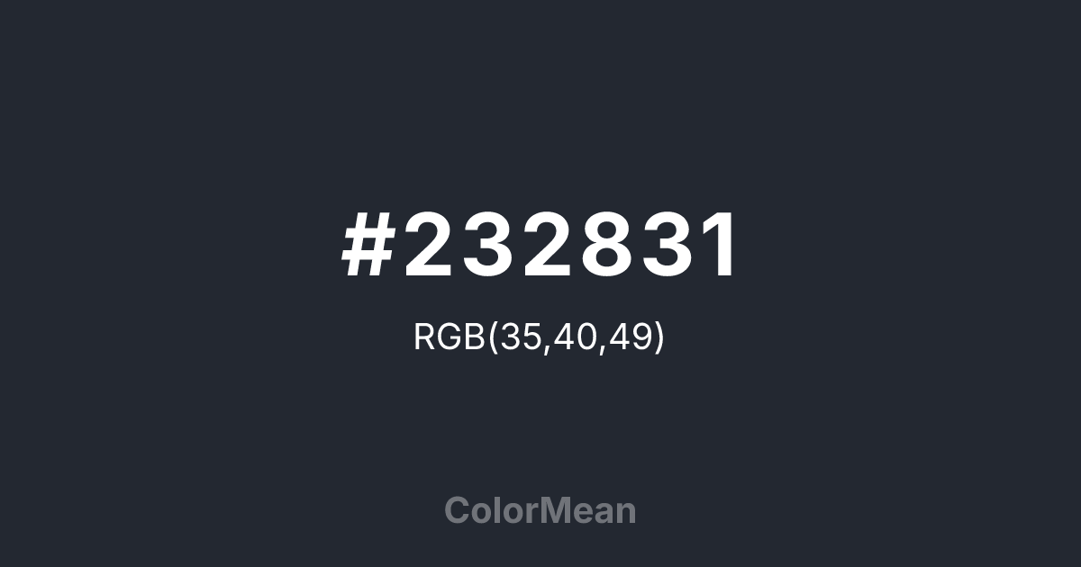 #232831 color swatch