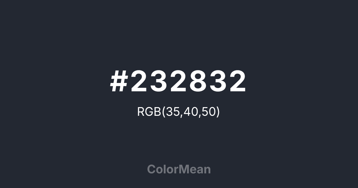 #232832 color swatch