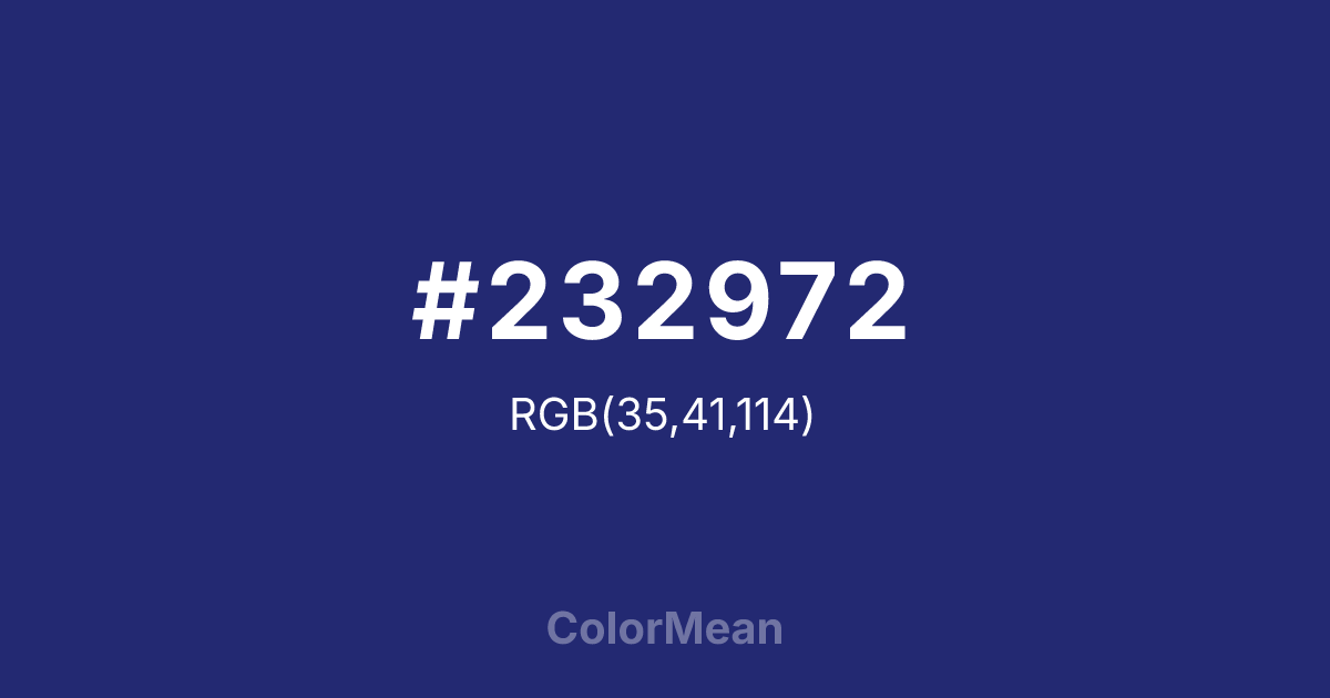 #232972 color swatch