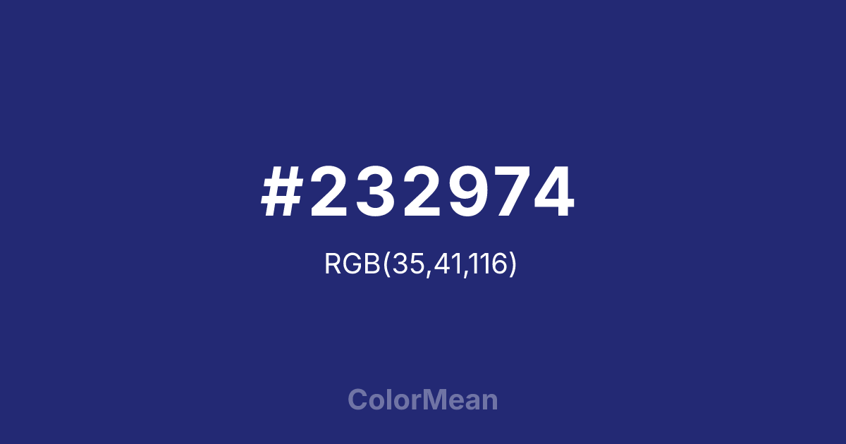#232974 color swatch