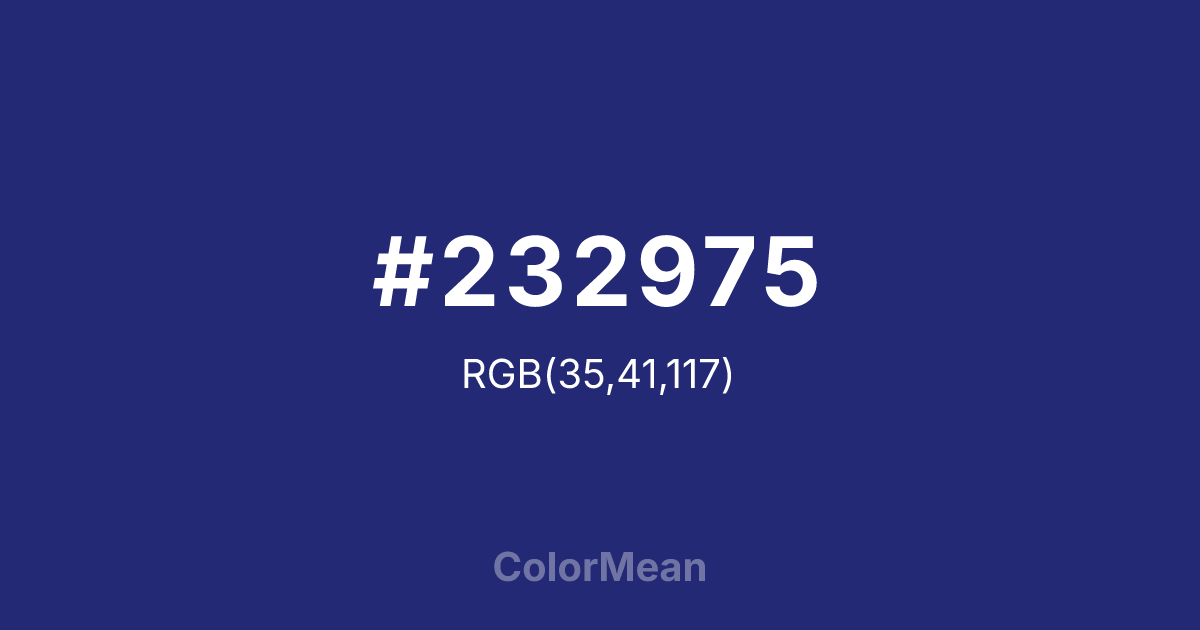 #232975 color swatch