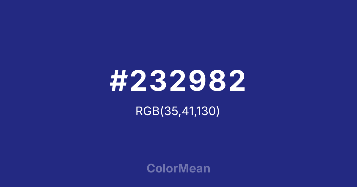 #232982 color swatch
