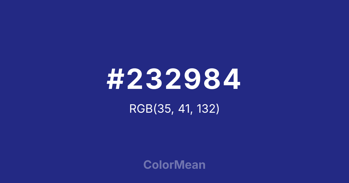 #232984 color swatch