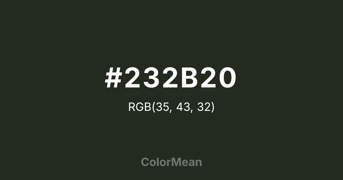 #232B20 color swatch