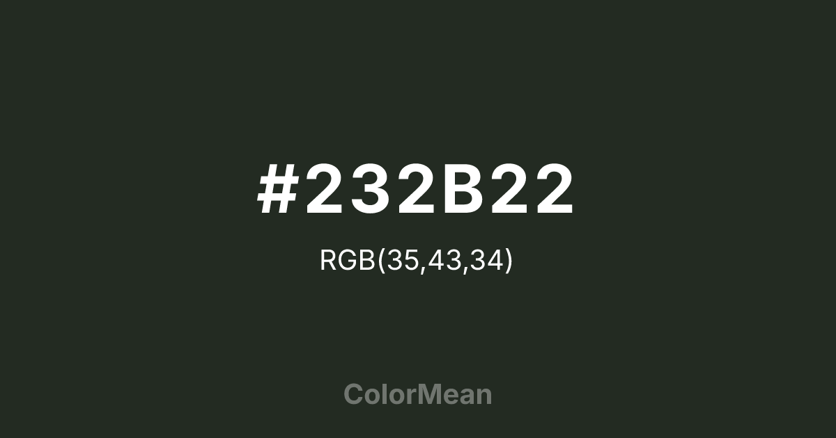 #232B22 color swatch