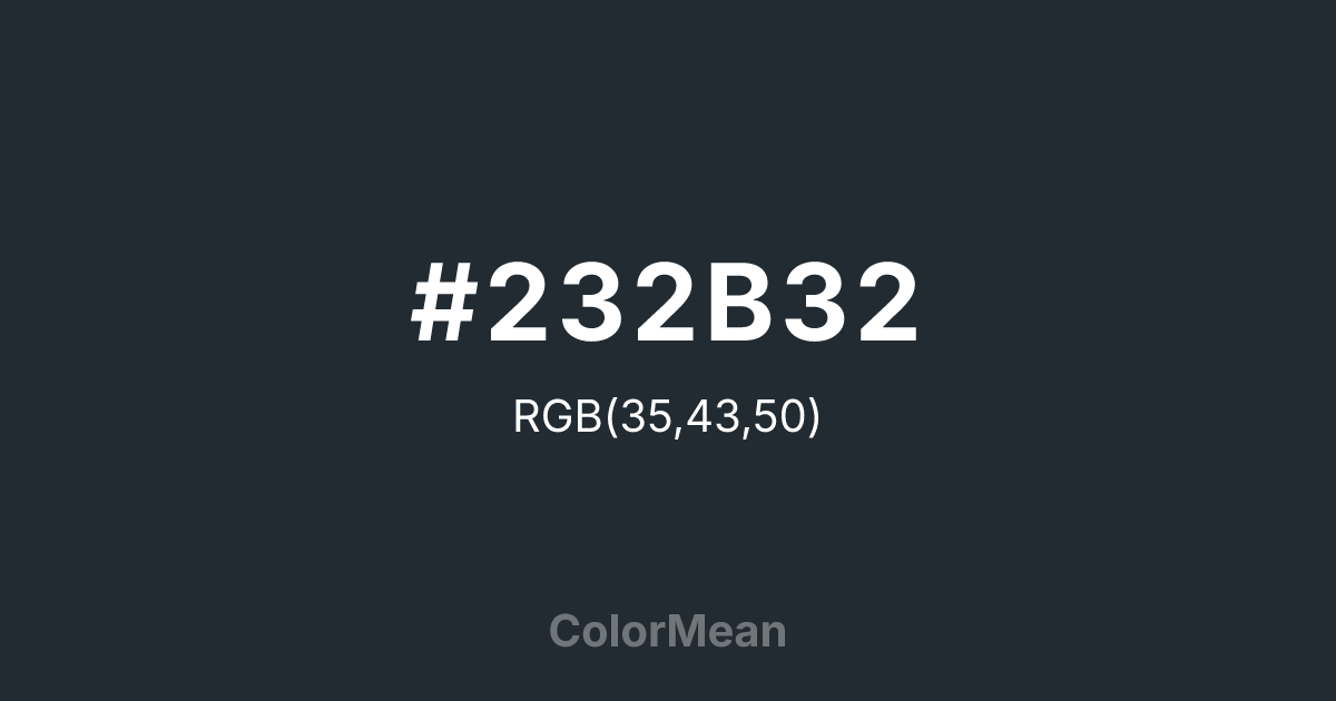 #232B32 color swatch