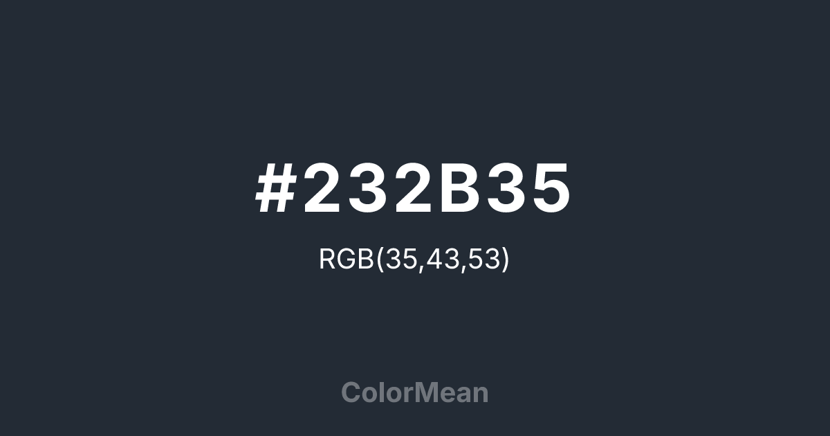 #232B35 color swatch