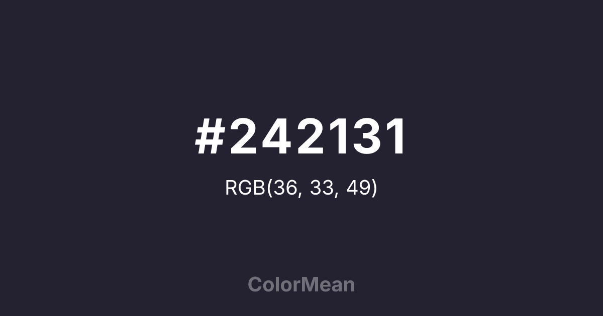 #242131 color swatch