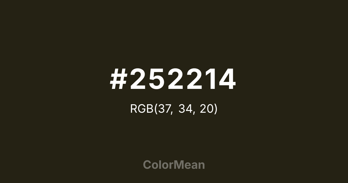 #252214 color swatch