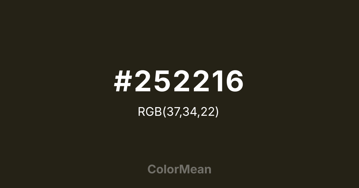 #252216 color swatch