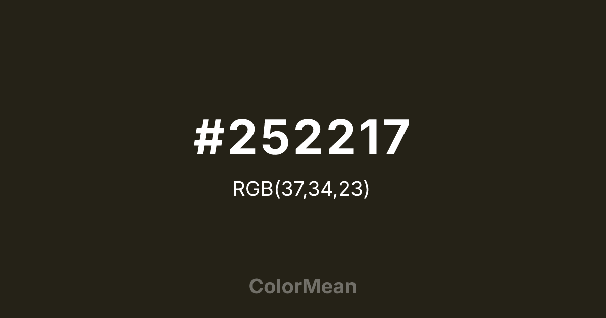 #252217 color swatch