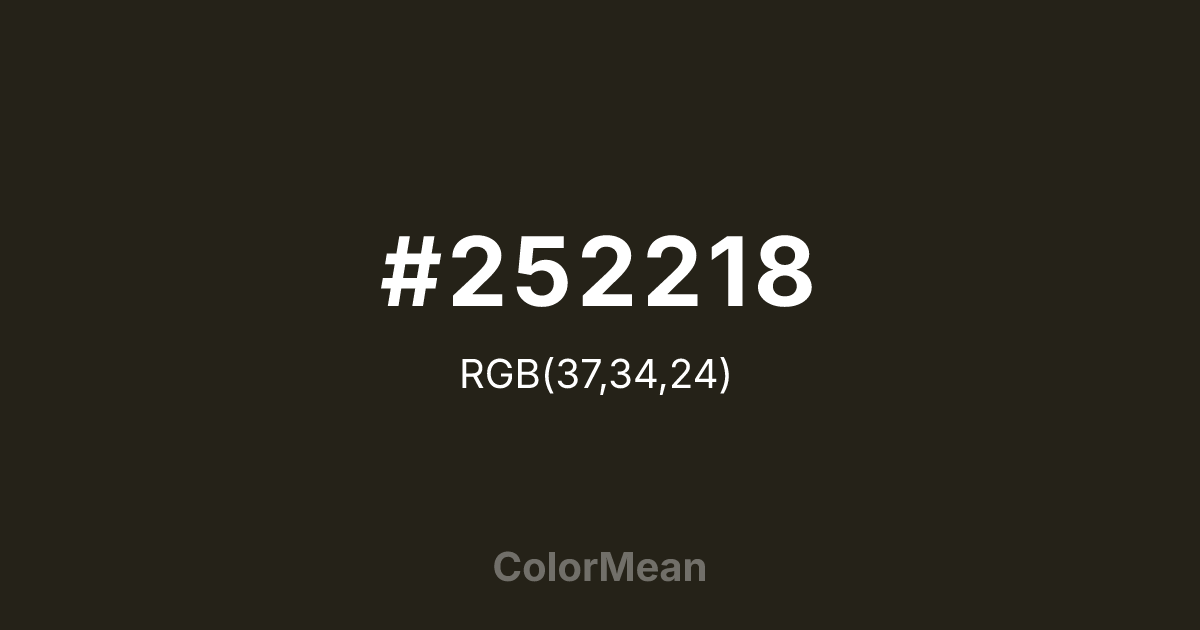 #252218 color swatch