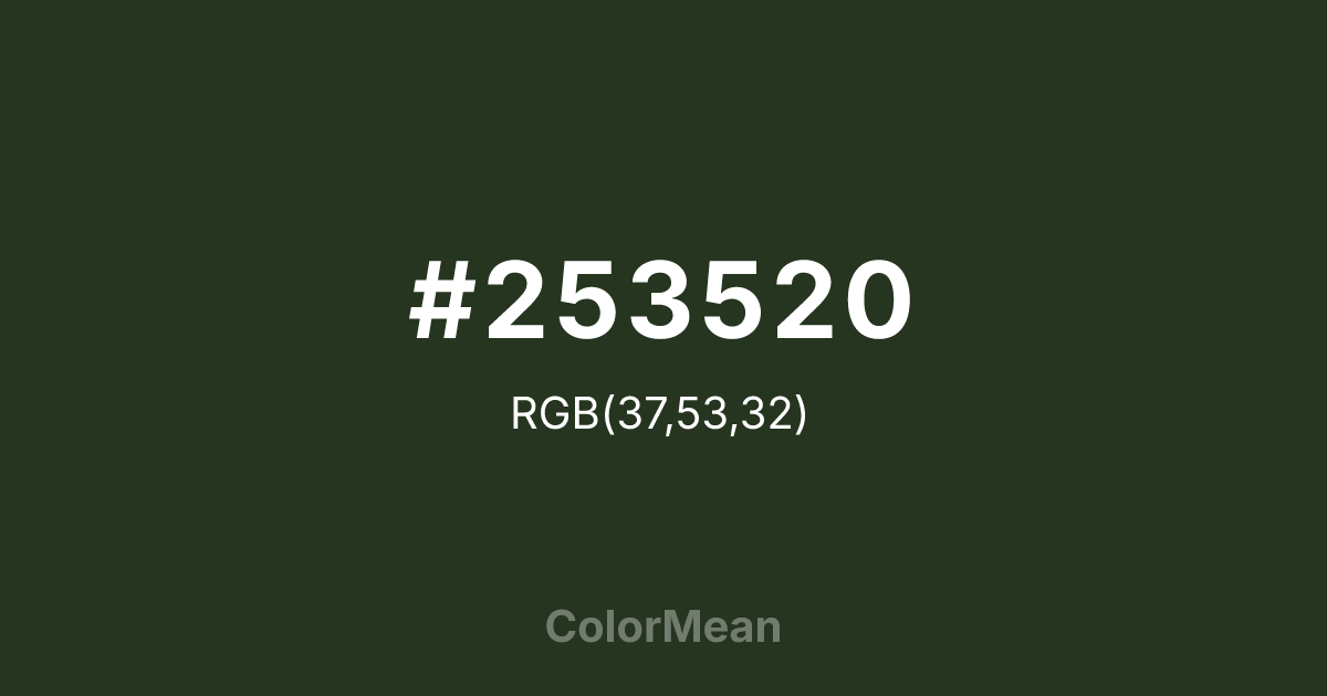 #253520 color swatch