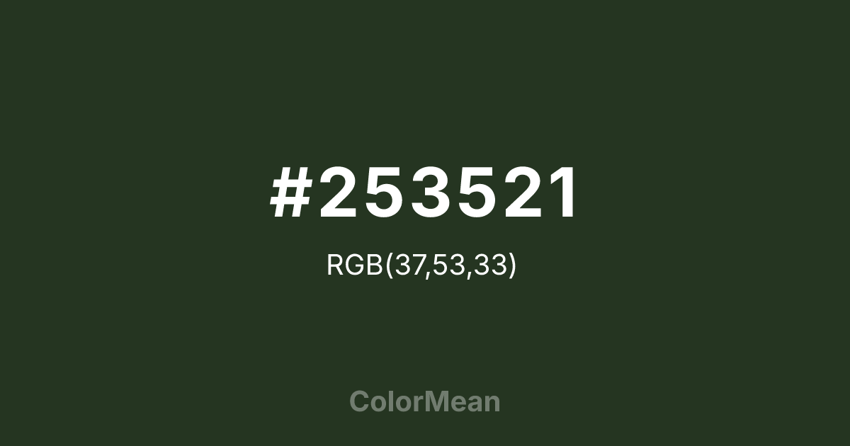 #253521 color swatch
