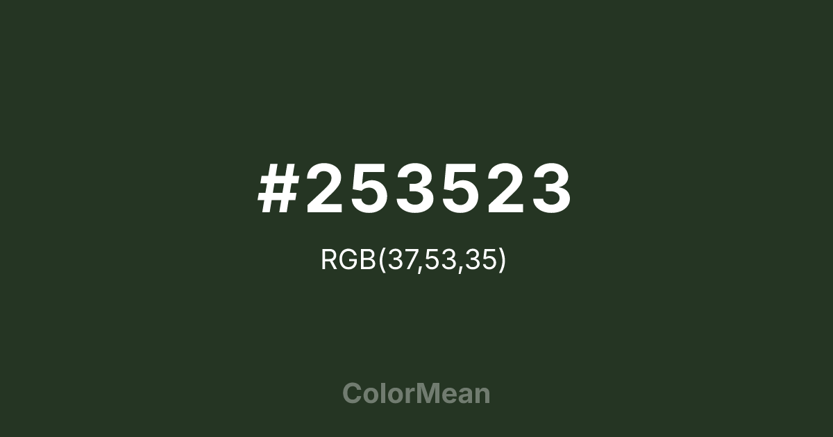 #253523 color swatch