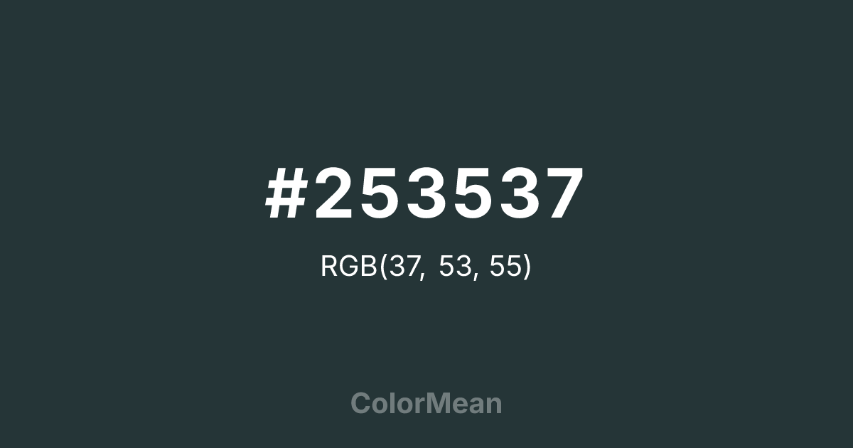 #253537 color swatch