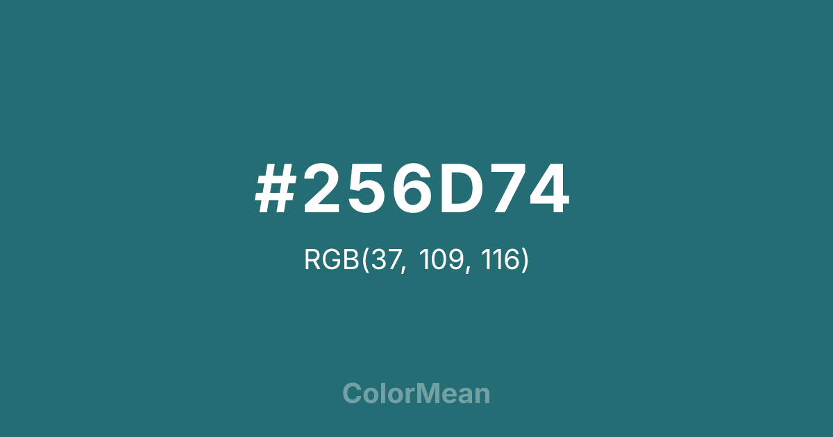 #256D74 color swatch