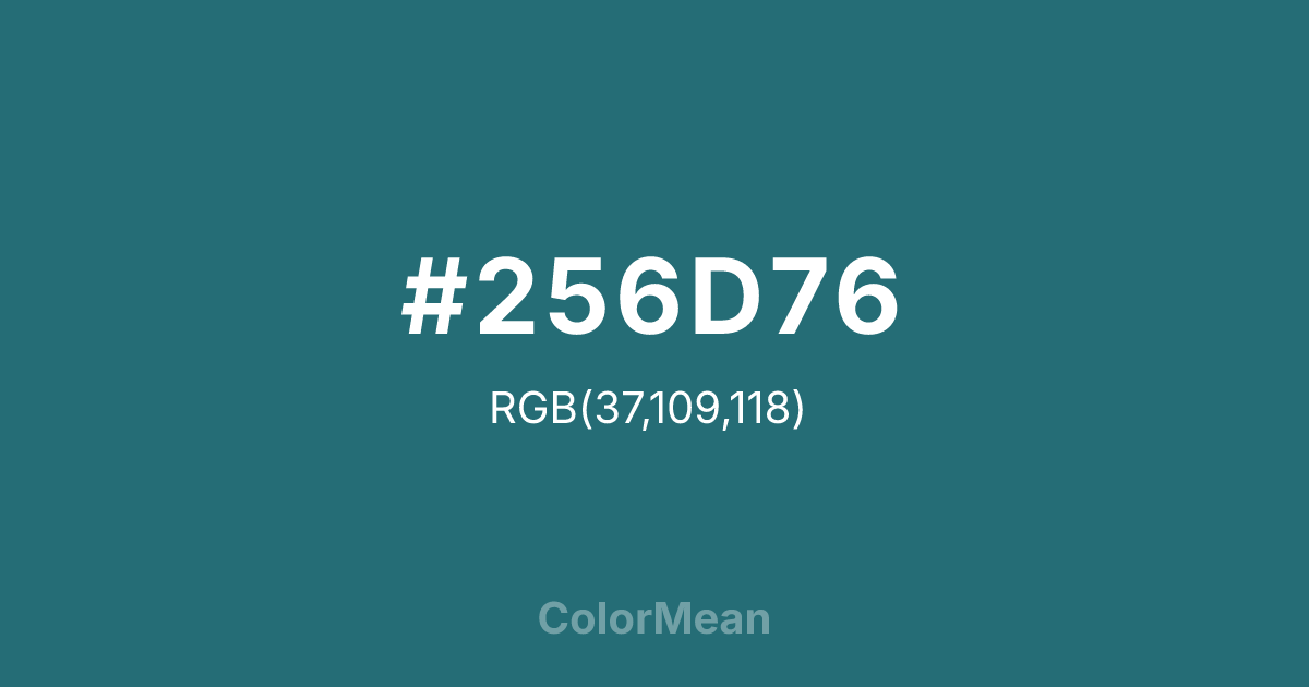 #256D76 color swatch