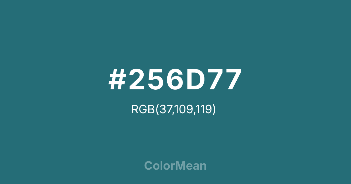 #256D77 color swatch