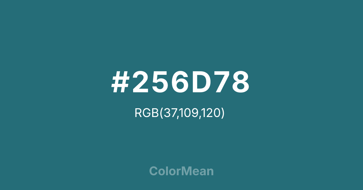 #256D78 color swatch