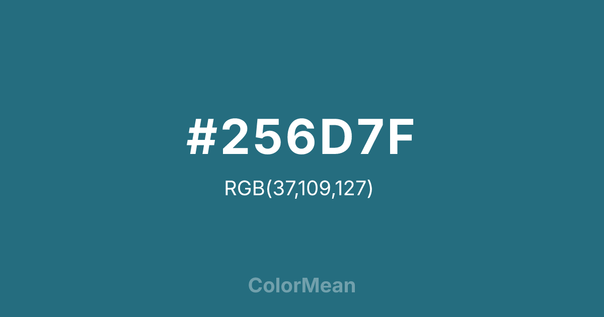 #256D7F color swatch