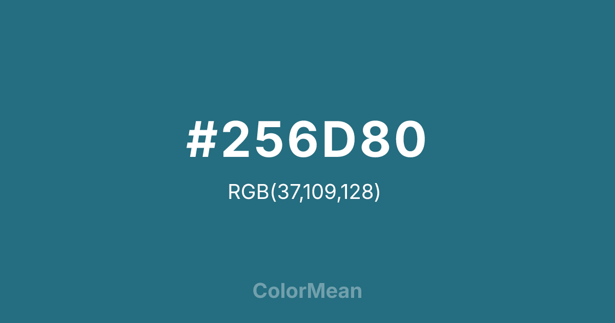#256D80 color swatch