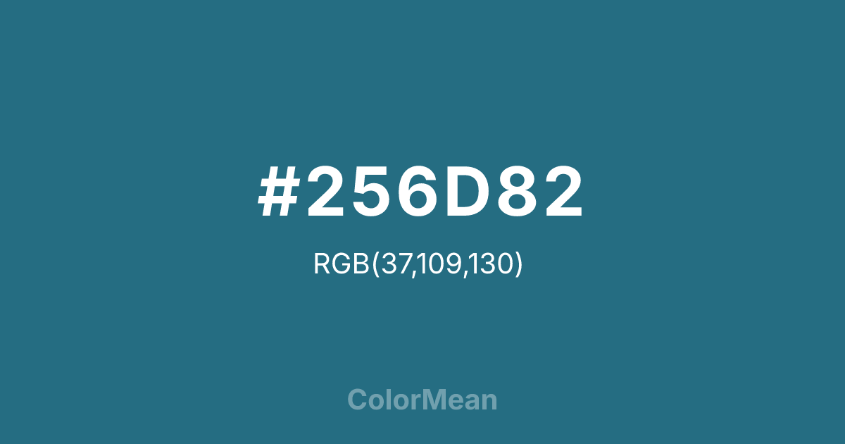 #256D82 color swatch