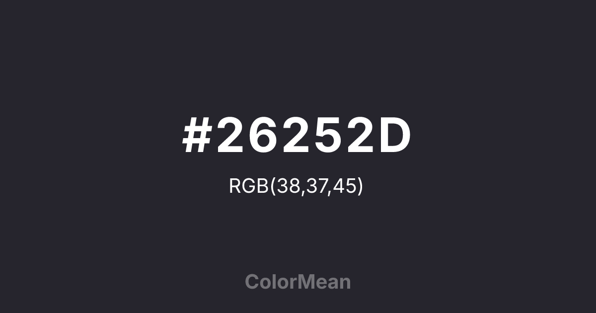 #26252D color swatch