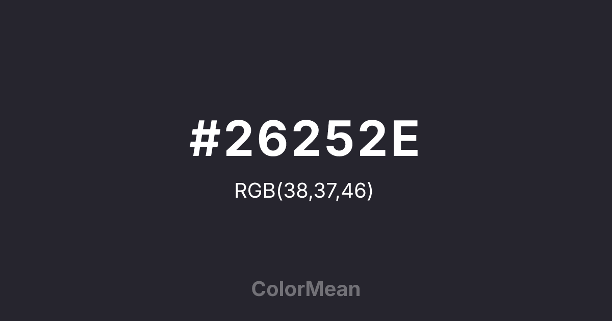 #26252E color swatch