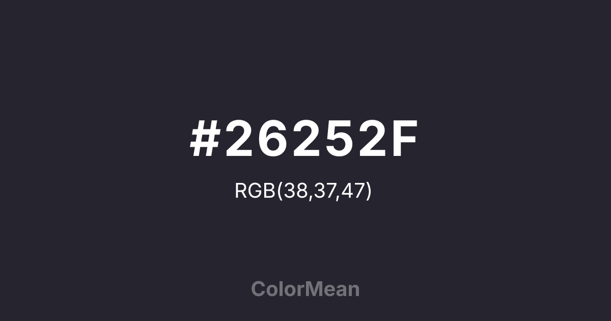 #26252F color swatch