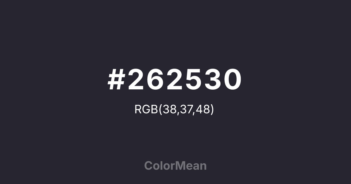 #262530 color swatch
