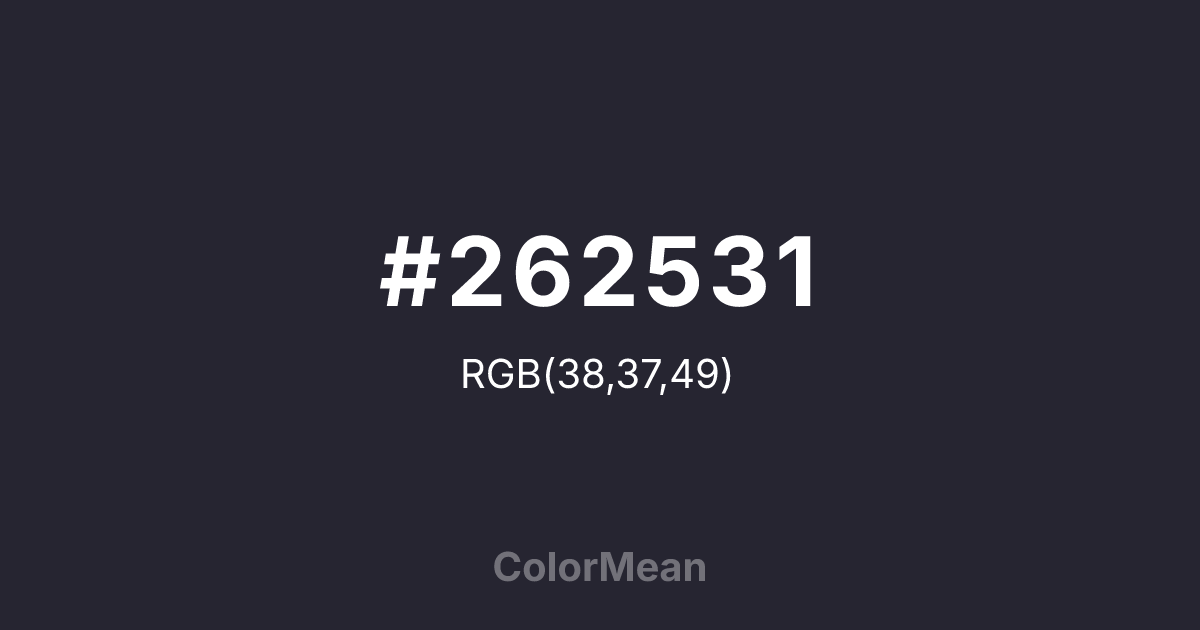 #262531 color swatch