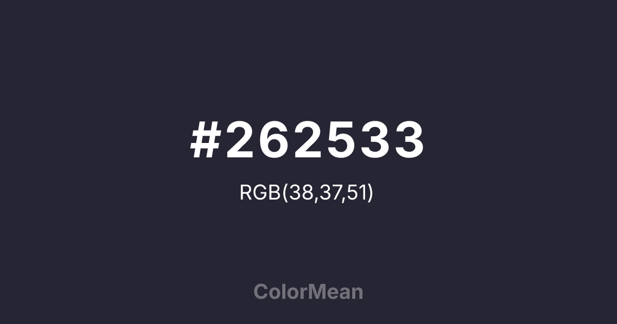 #262533 color swatch