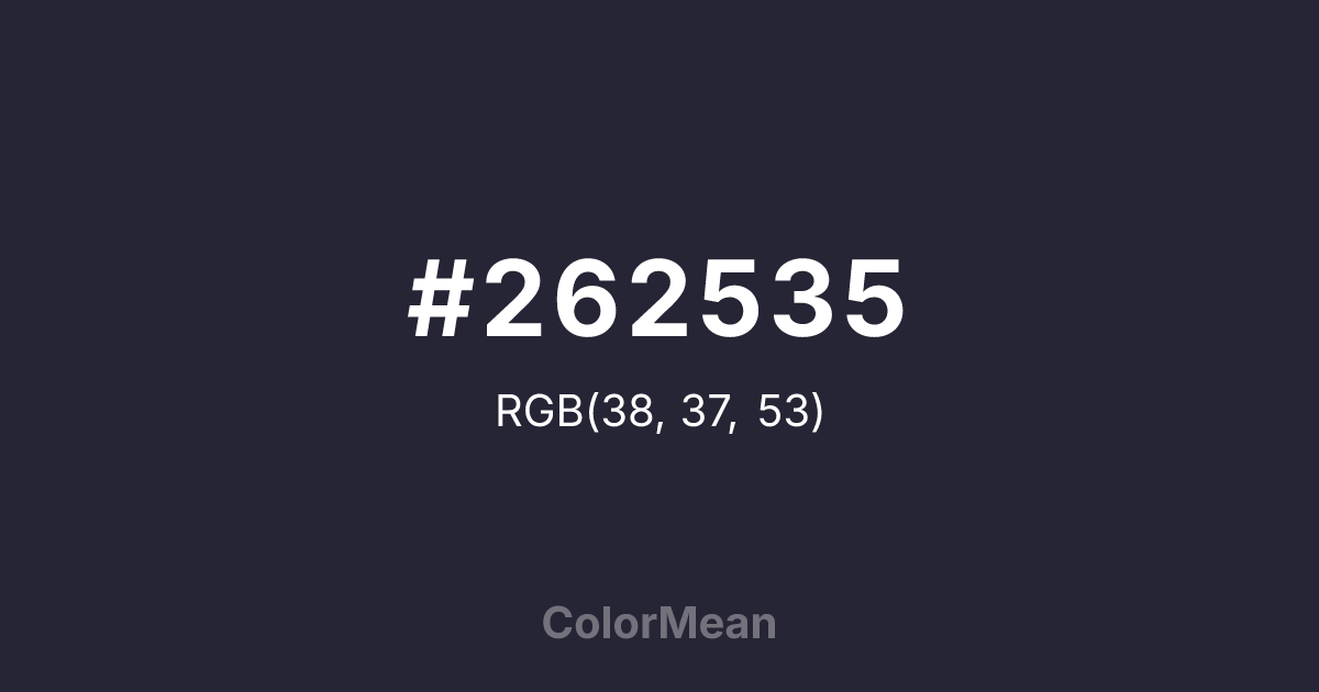 #262535 color swatch