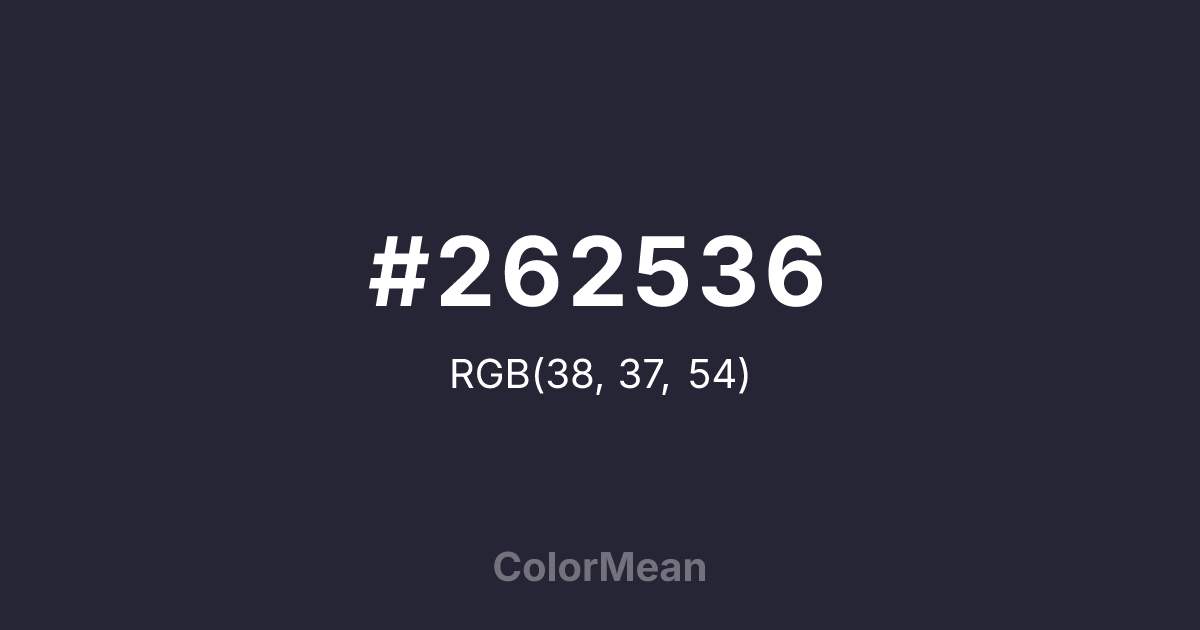 #262536 color swatch