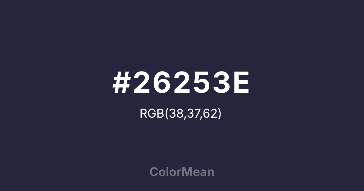 #26253E color swatch
