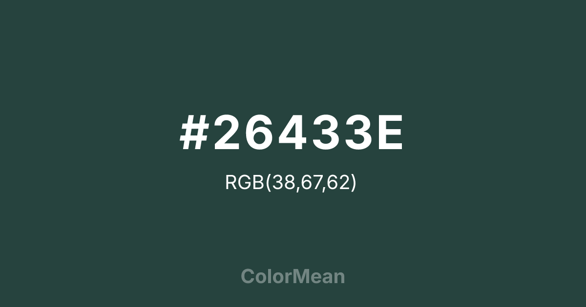 #26433E color swatch