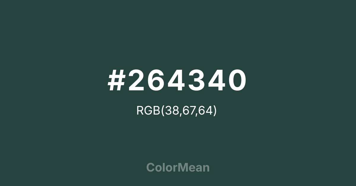 #264340 color swatch