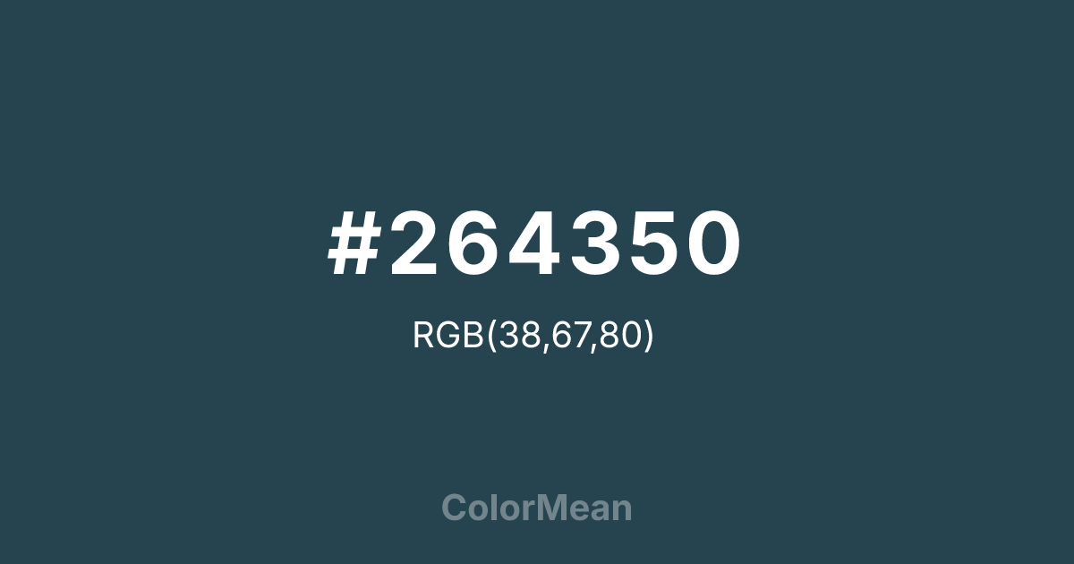 #264350 color swatch