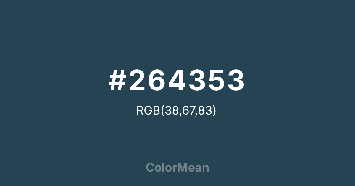 #264353 color swatch